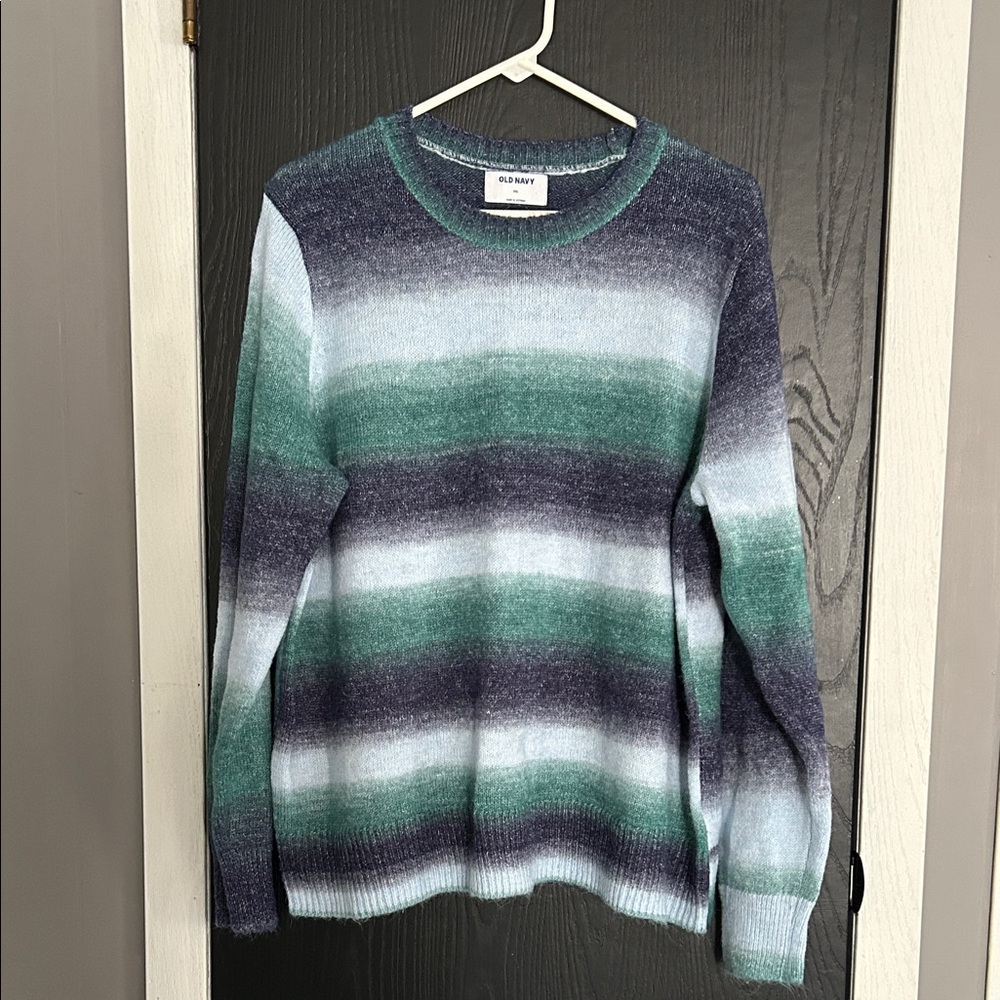 Old Navy Women’s Crewneck Sweater - Blue and Green